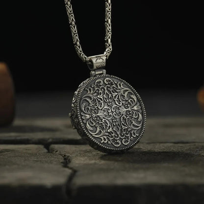 Personalized Islamic Locket Necklace: Sterling Silver