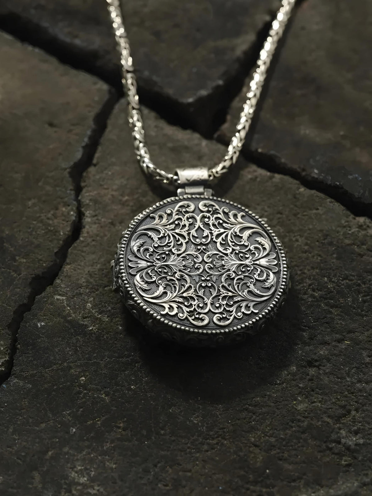 Personalized Islamic Locket Necklace: Sterling Silver