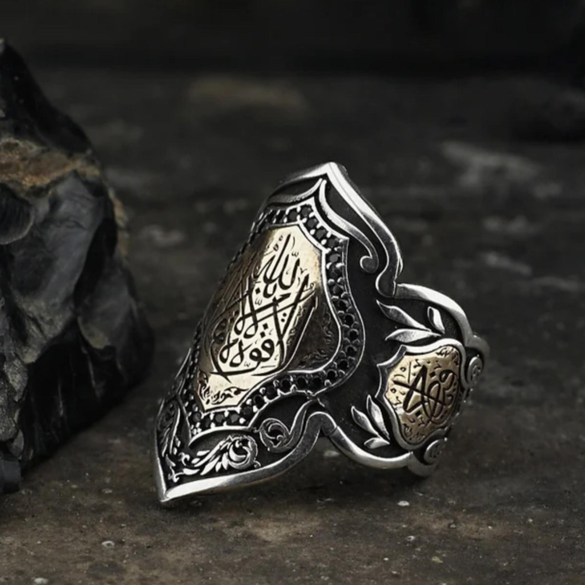 La hawla wala quwwata illa billah zihgir archer thumb ring – view 3