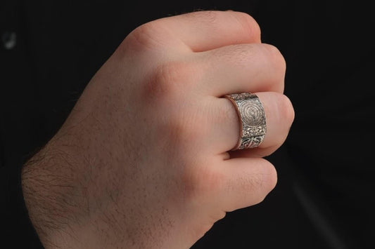 Four Surahs Protection Ring 925 Sterling Silver Personalized Name Engraving Handcrafted