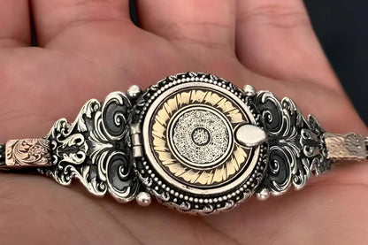 Islamic Verse Bracelet 925 Silver Capped King Chain Handmade Men