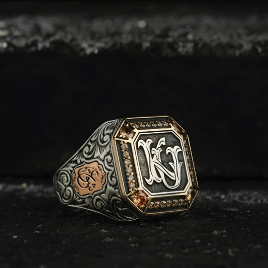 Arabic Calligraphy Ring 925 Sterling Silver Personalized OttomanHandmade