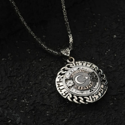 Bozkurt & Oghuz Medallion Necklace – 925 Silver