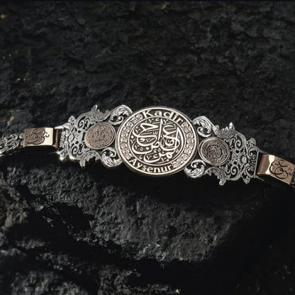 Kişi Sevdiğiyle Beraberdir Couples Bracelet 925 Sterling Silver Custom Arabic Engraved