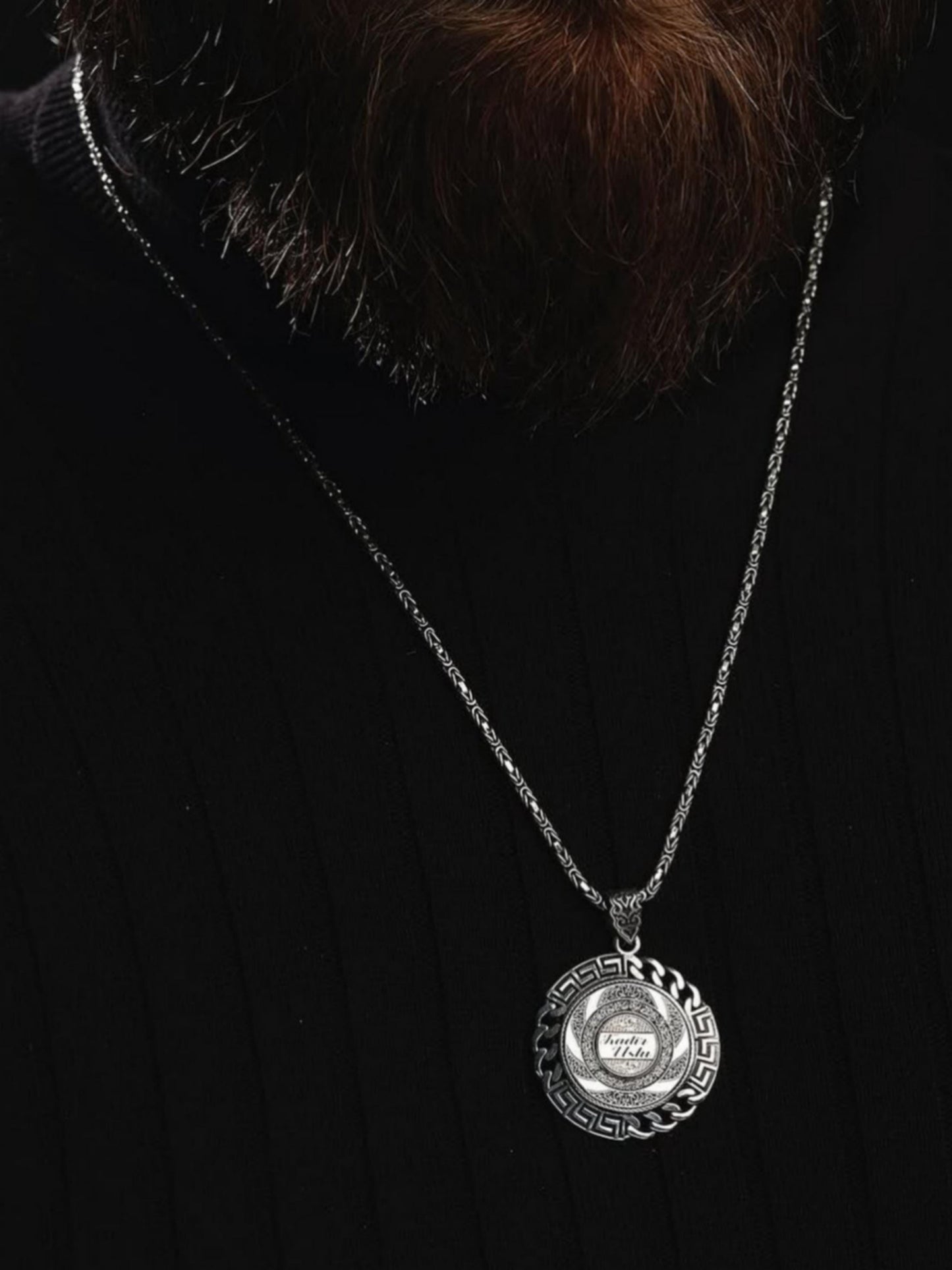 Ayatul Kursi 925 Silver Pendant Personalized Dual-Sided Islamic Necklace
