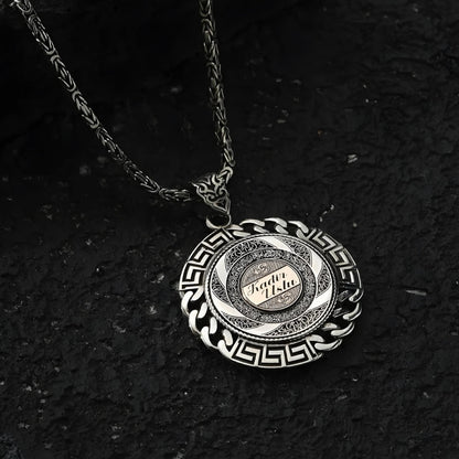 Ayatul Kursi 925 Silver Pendant Personalized Dual-Sided Islamic Necklace