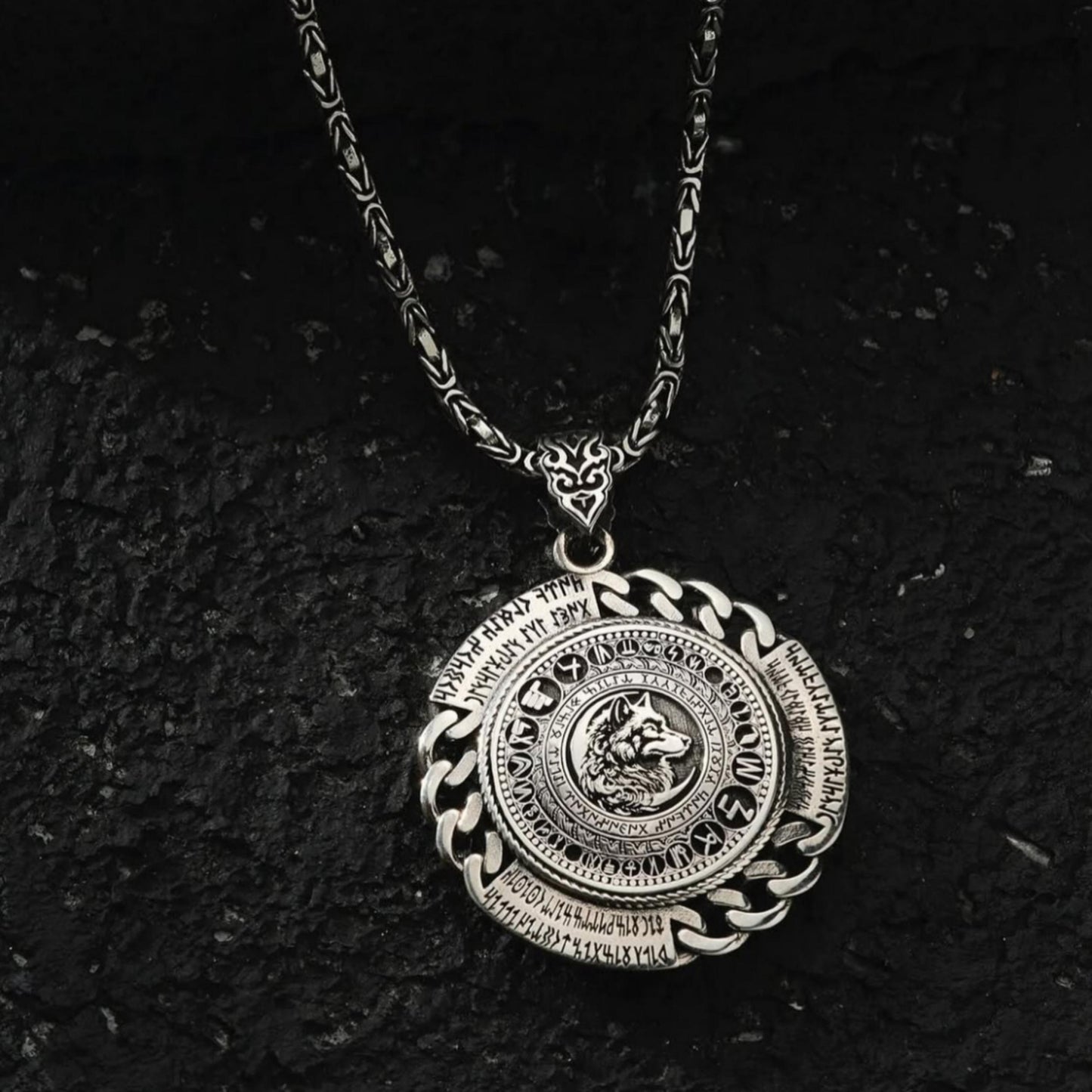 Bozkurt & Oghuz Medallion Necklace – 925 Silver