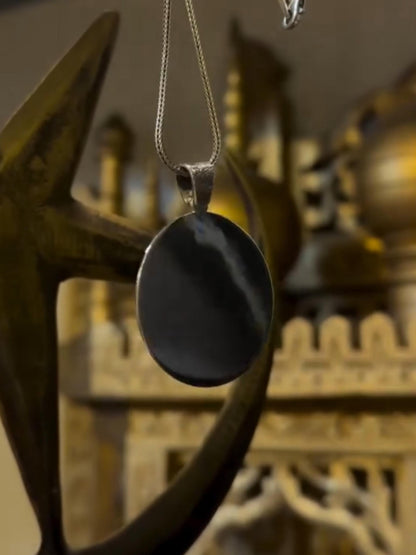 Arabic Calligraphy Medallion Necklace – 925 Silver | New Beginning