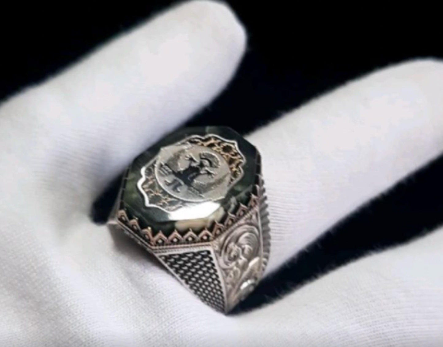 Double-Headed Eagle Ring – 925 Sterling Silver | Men's Ring