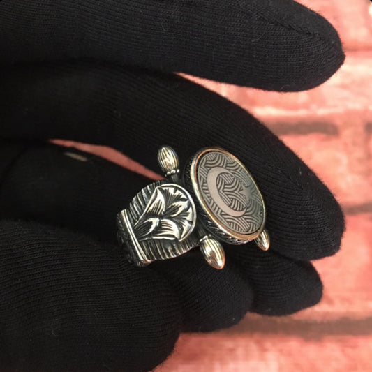 Crescent & Star Ring – OttomanSeljuk 925 Silver | Men's Ring