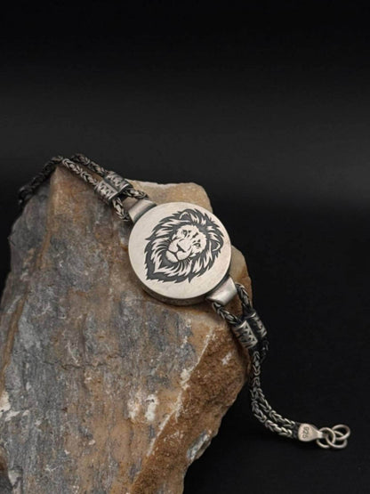 Personalized Zulfiqar Sword Bracelet – Lion of Allah | 925 Silver