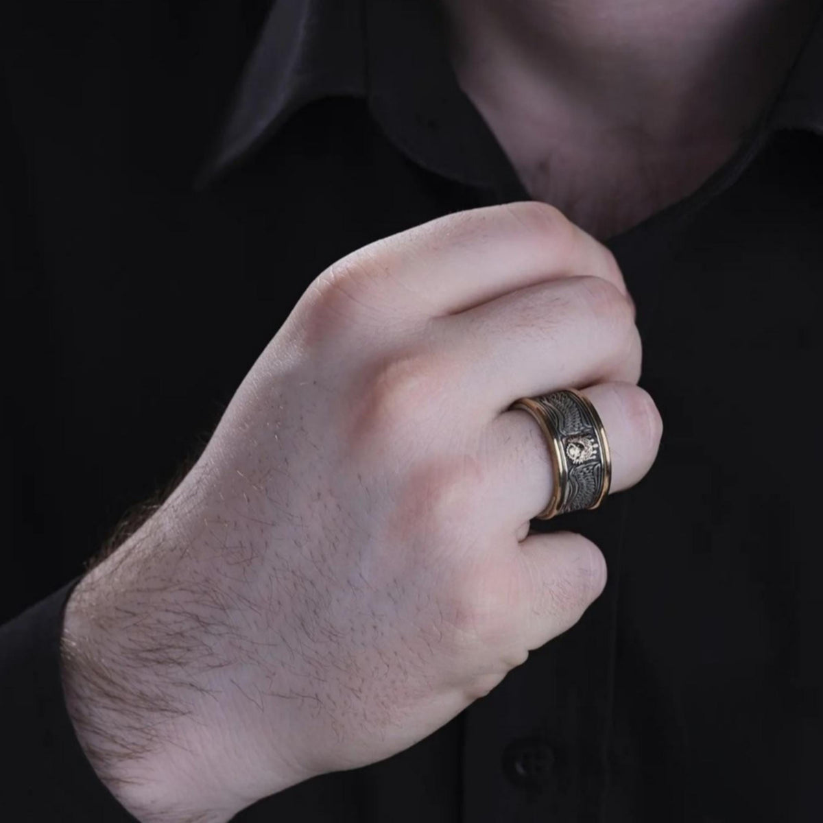Ottoman coat of arms spinner ring – view 3