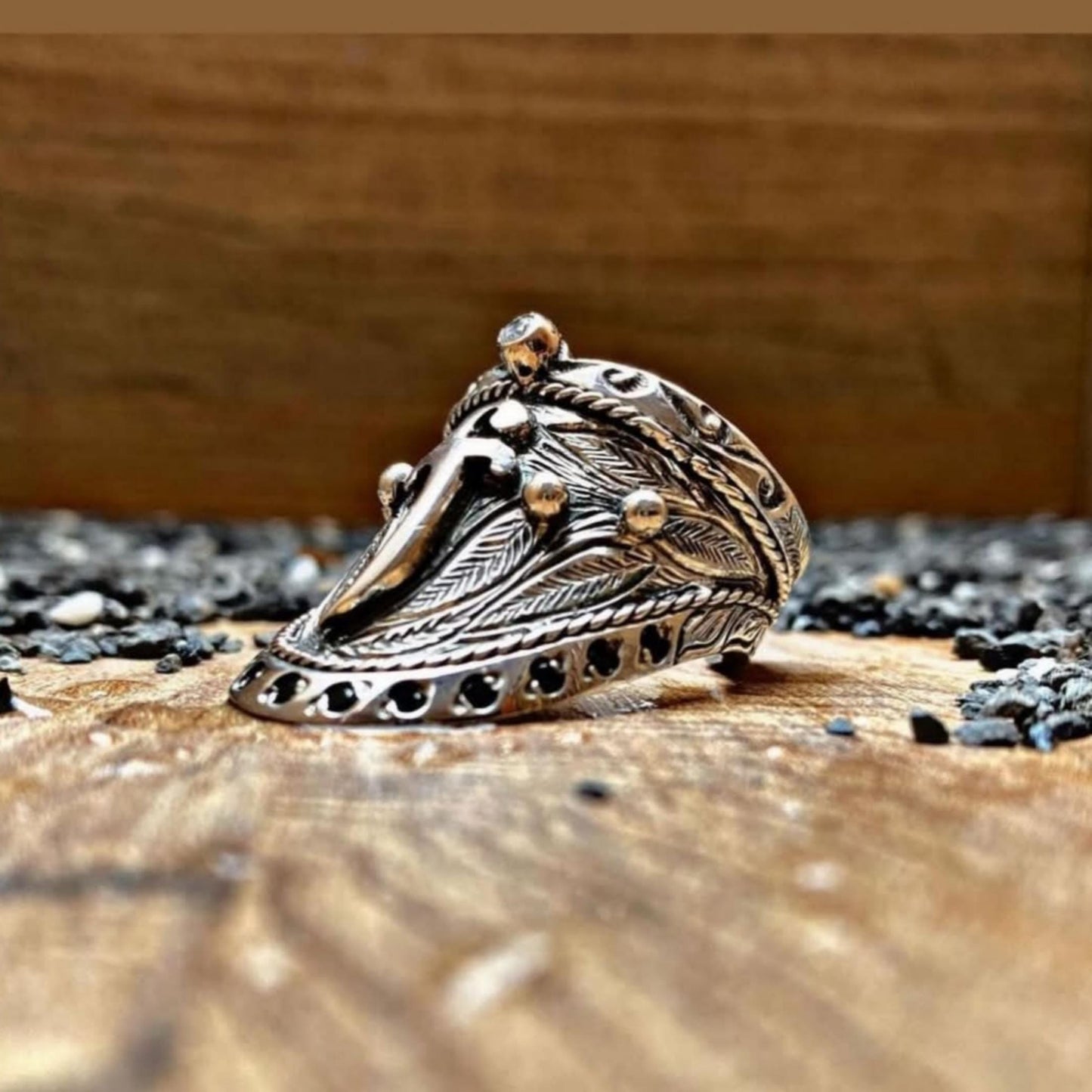 Sword Zihgir Thumb Ring 925 Silver Adjustable Handmade Men