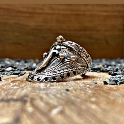 Sword Zihgir Thumb Ring 925 Silver Adjustable Handmade Men