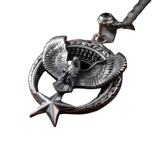 Ottoman Eagle & Crescent Star Necklace | 925 Silver