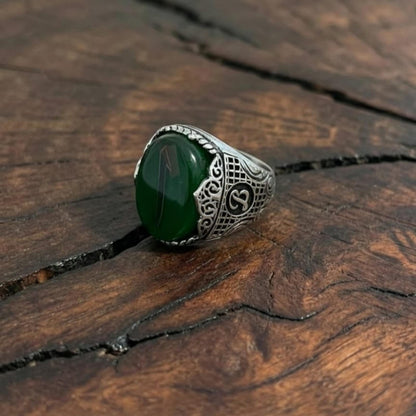 Elif Ring 925 Silver Custom Initial Sufi Handmade Men