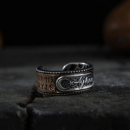 Moon Star Ring Personalized Ottoman in 925 sterling silver