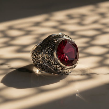 natural stone sterling silver mens womens ring