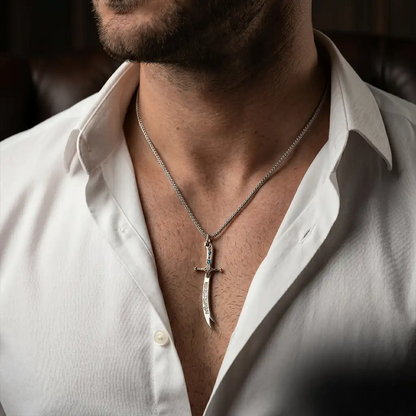 Zulfiqar Sword 925 Sterling Silver Men’s Necklace