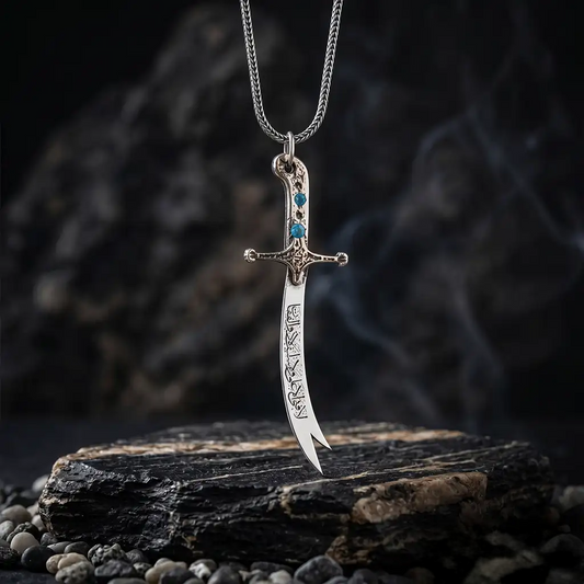 Zulfiqar Sword 925 Sterling Silver Men’s Necklace