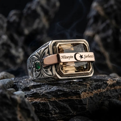 Personalized Diaspore Stone 925 Sterling Silver Ring