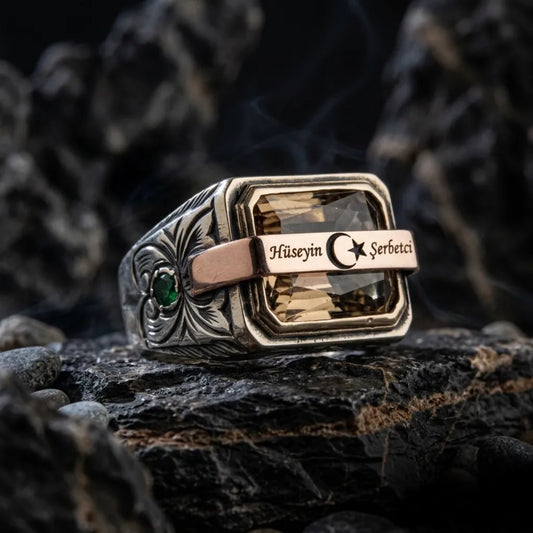 Personalized Diaspore Stone 925 Sterling Silver Ring