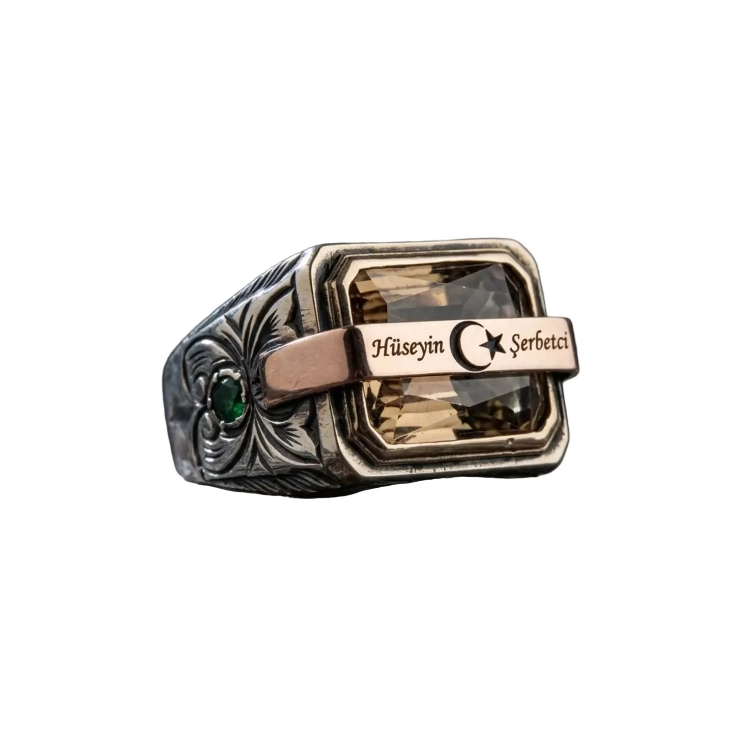 Personalized Diaspore Stone 925 Sterling Silver Ring
