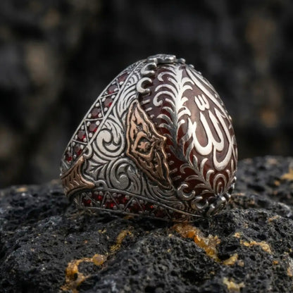 Alhamdulillah Men's Ring – 925 Sterling Silver Islamic Arabic Calligraphy
