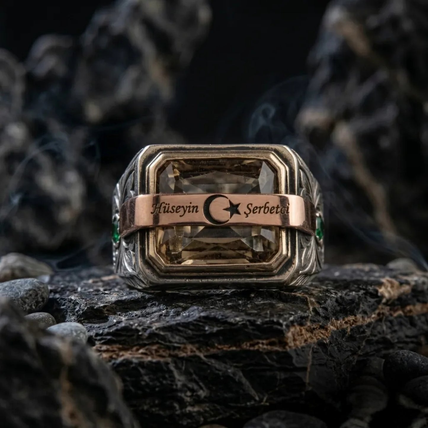 Personalized Diaspore Stone 925 Sterling Silver Ring