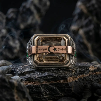 Personalized Diaspore Stone 925 Sterling Silver Ring