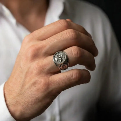 Gokturk TURK Written Silver Ring | Reyhan Silver Jewelry
