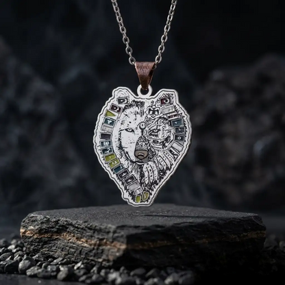 925 Sterling Silver Turkish Wolf Men’s Necklace