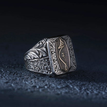 Hich Ring 925 Silver Islamic Sufi Nothingness Handmade Men