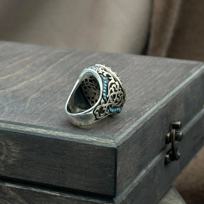 Elif Turquoise Stone Sterling Silver Ring