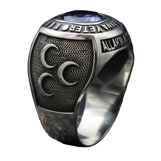Mystic Topaz Ring 925 Silver Hasbiyallahu Islamic Handmade
