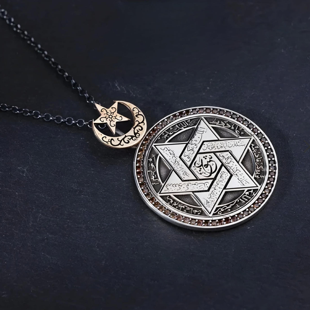 Seal of love necklace for spouses in 925 sterling silver