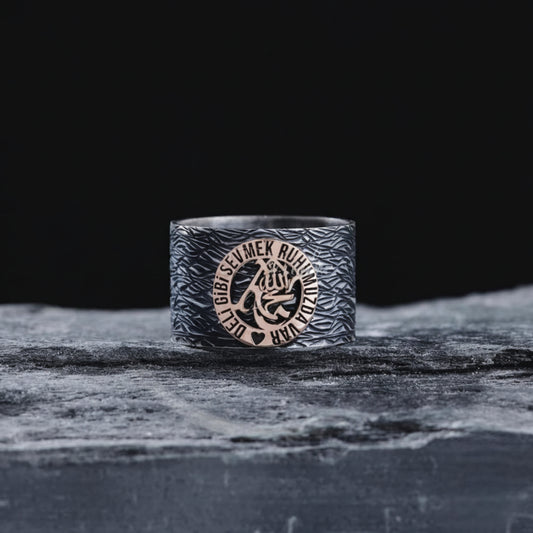 Soulmate Ring, Custom Initials & Love Engraving in 925 sterling silver