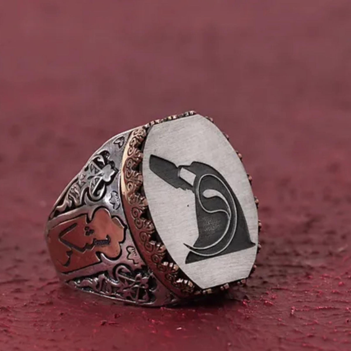 Whirling dervish Mevlevi ring in 925 sterling silver